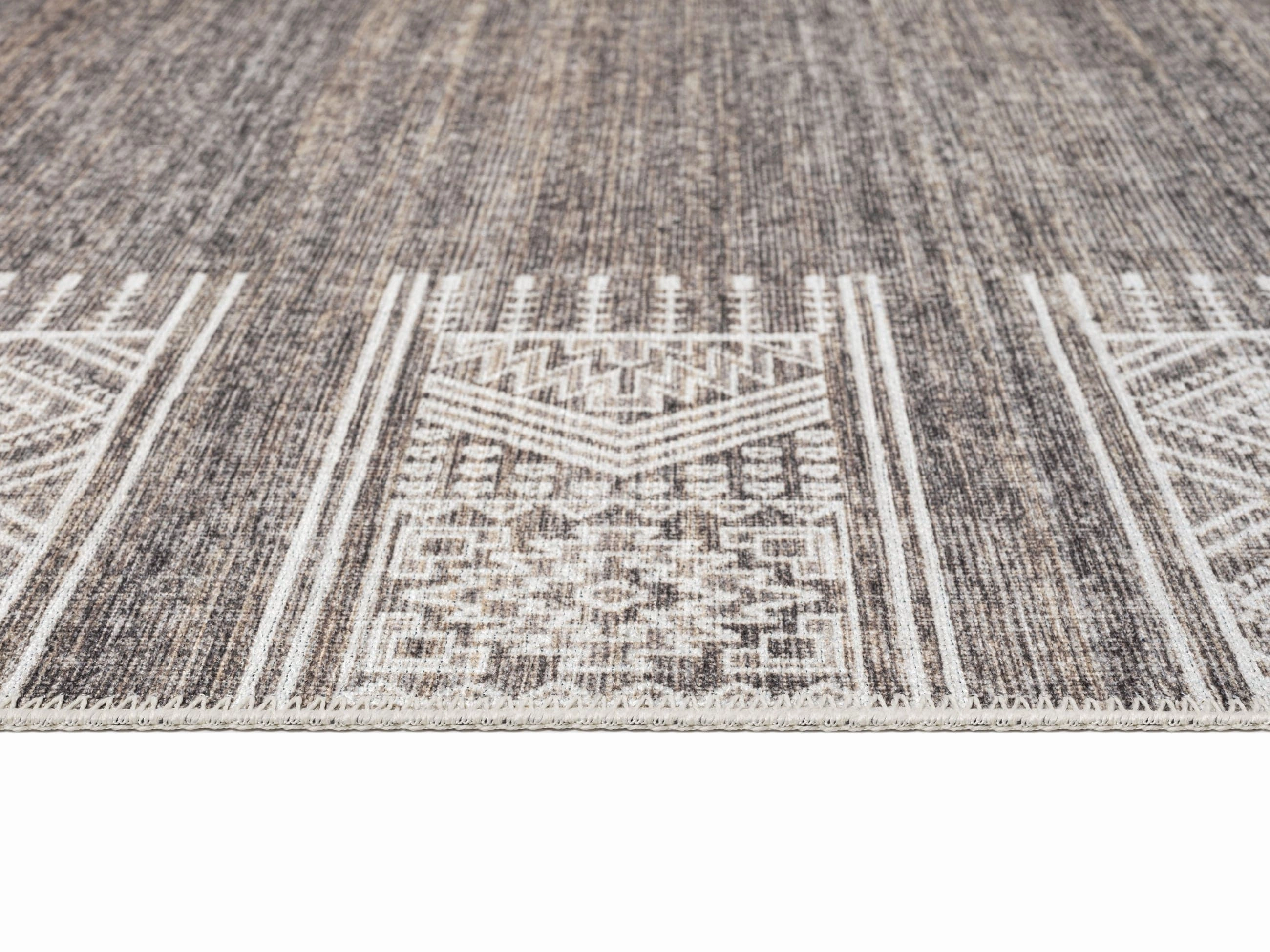 Raia Charcoal and Grey Tribal Distressed Washable Runner Rug *NO RETURNS UNLESS FAULTY