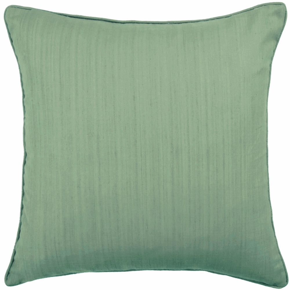 Rainfall Embroidered Feather Cushion Mint