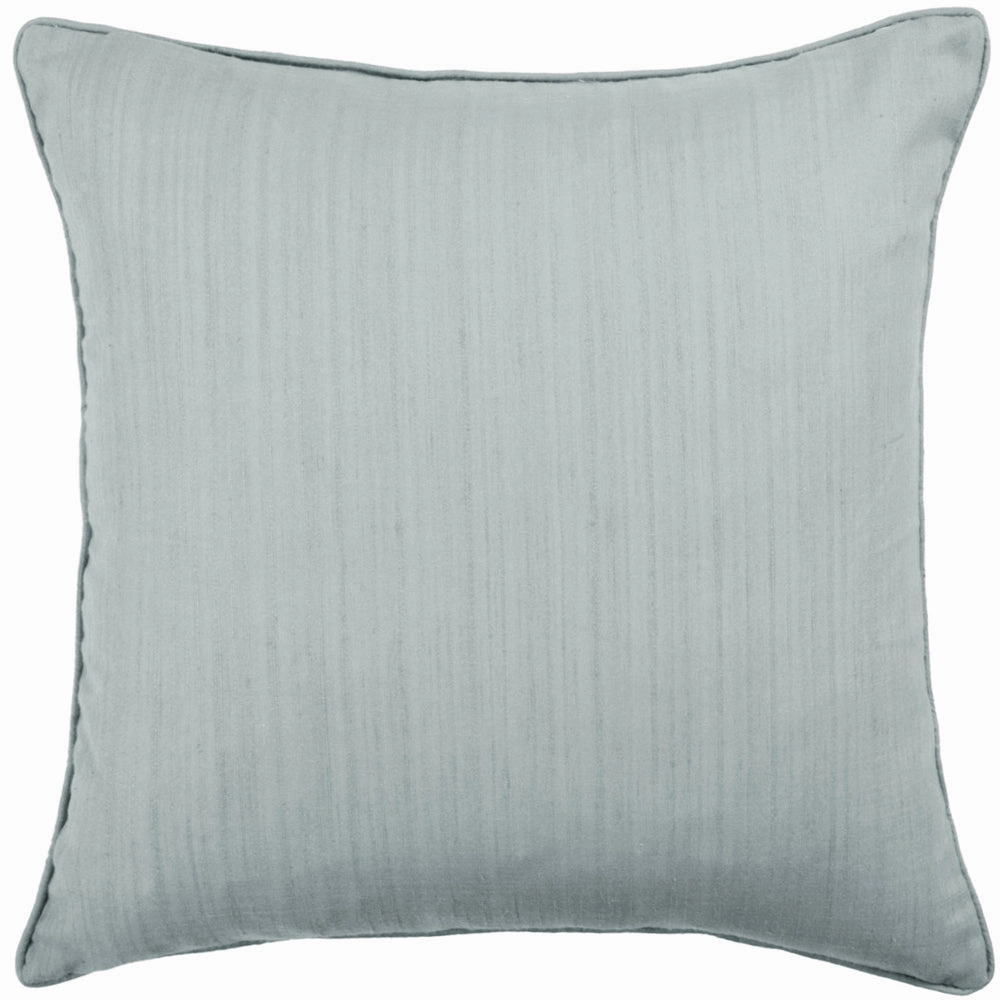 Rainfall Embroidered Feather Cushion Steel