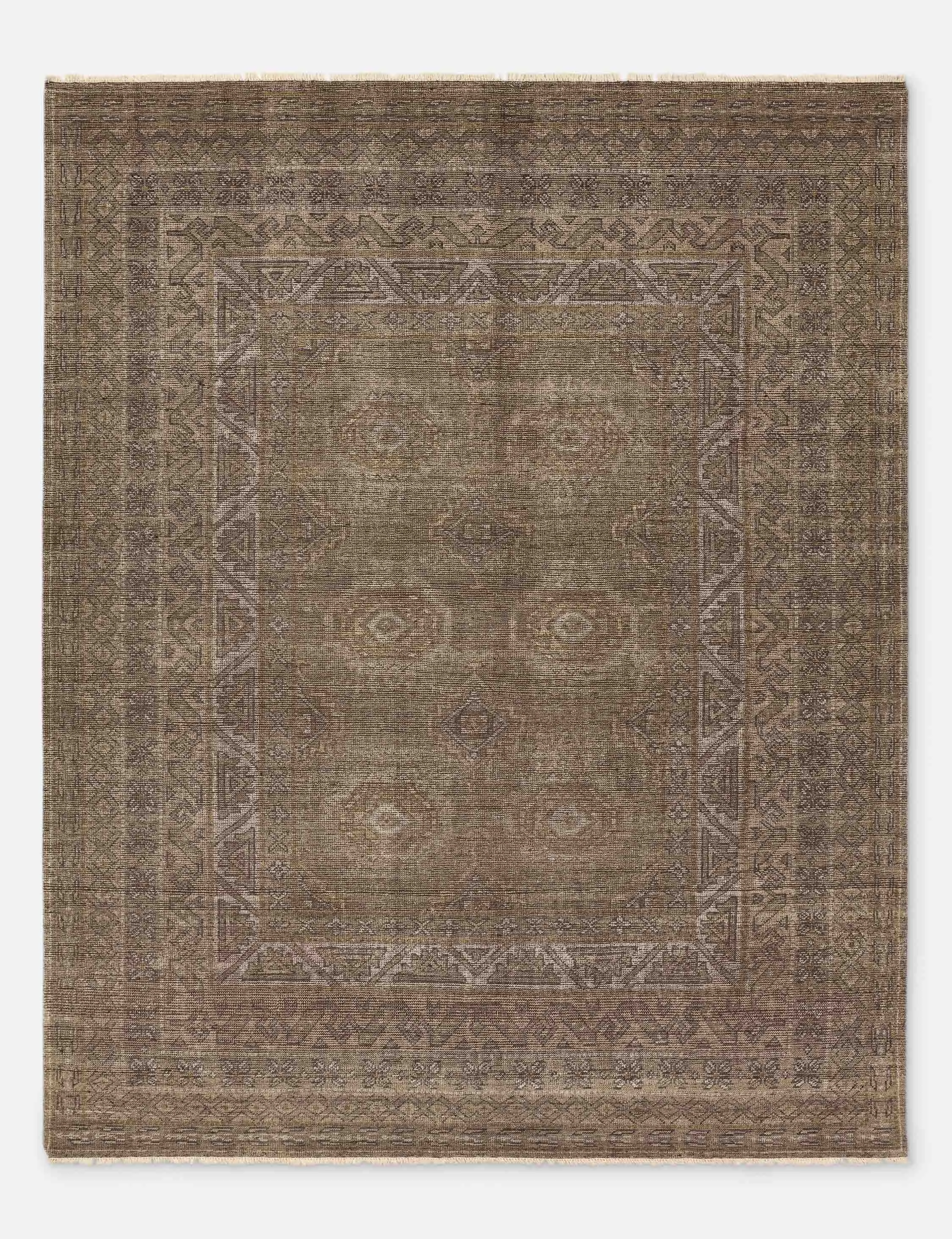 Ramira Hand-Knotted Wool Rugmodern color block patchwork rug