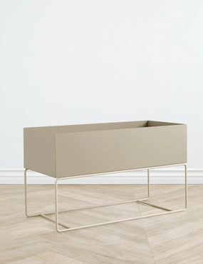 Ravine Planter Pot, Taupe - Large by Ferm Living -  -outdoor wrought iron plant stand