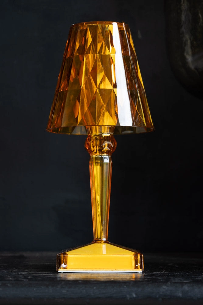 Rechargeable Jewelled Orange Dimmable Table Lamp