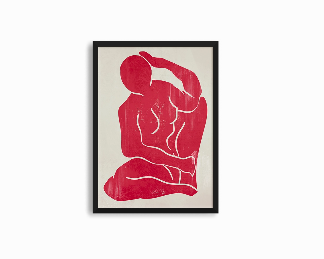 Red Figure Print 3modern abstract painting decor