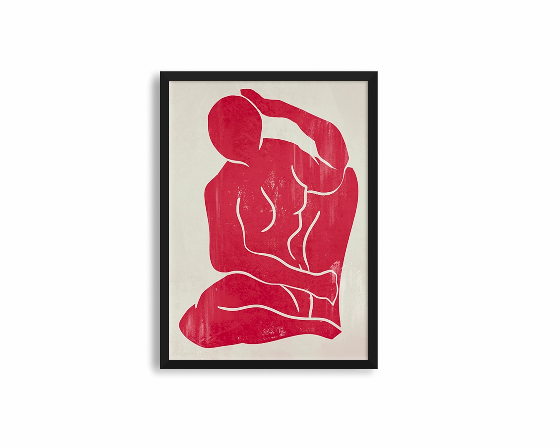 Red Figure Print 3nordic style wall decor