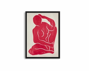 Red Figure Print 3modern abstract painting decor