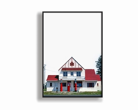 Red House Portraitnordic style wall decor