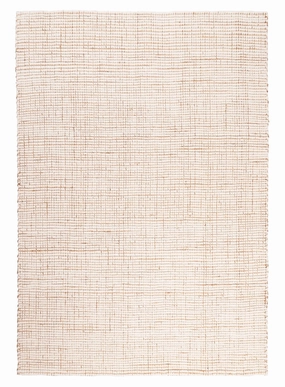 Reema Ivory Cream Jute and Wool Textured Rugmodern color block patchwork rug