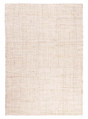 Reema Ivory Cream Jute and Wool Textured Rugmodern color block patchwork rug