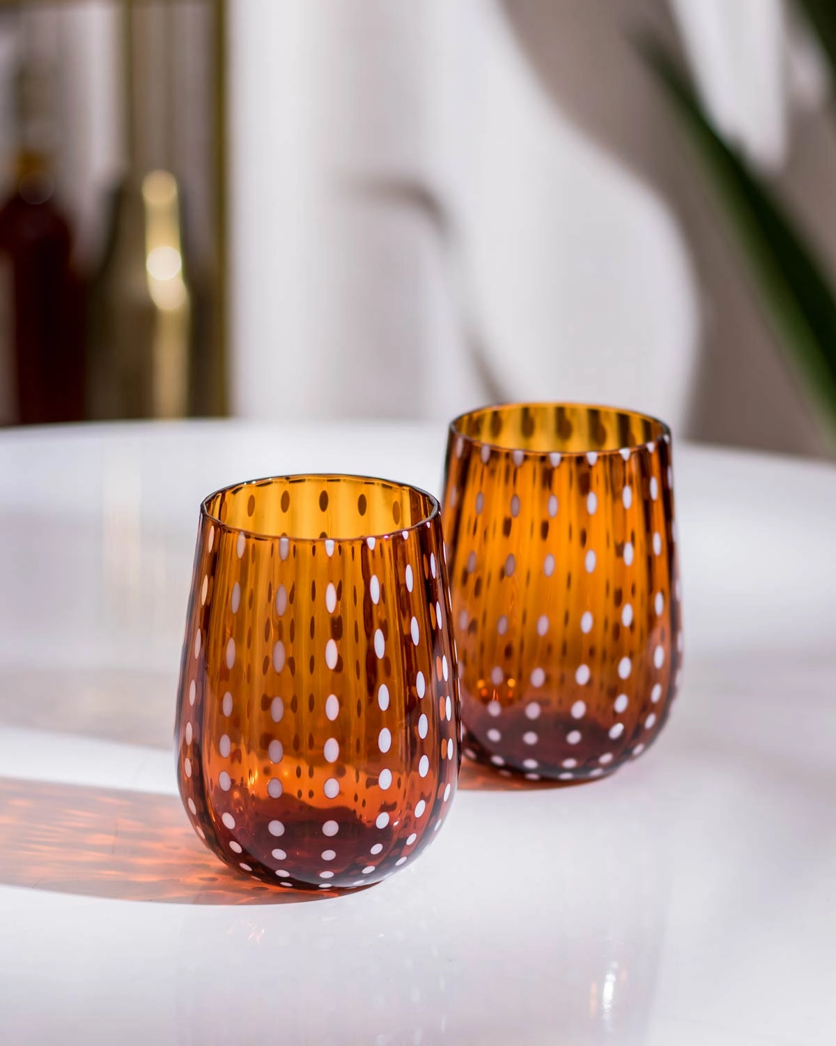 Reginald Tumbler Glass - Set of 2, Amber