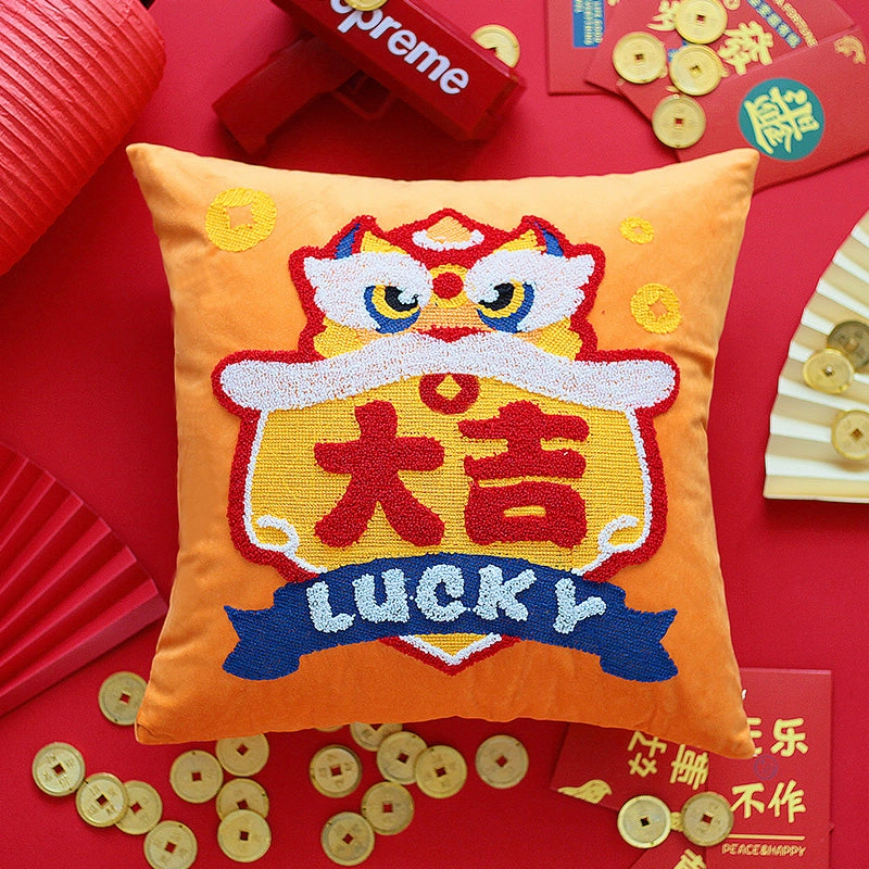 Retro Double Happiness Throw Cushionshome decoration ,modern home decor 