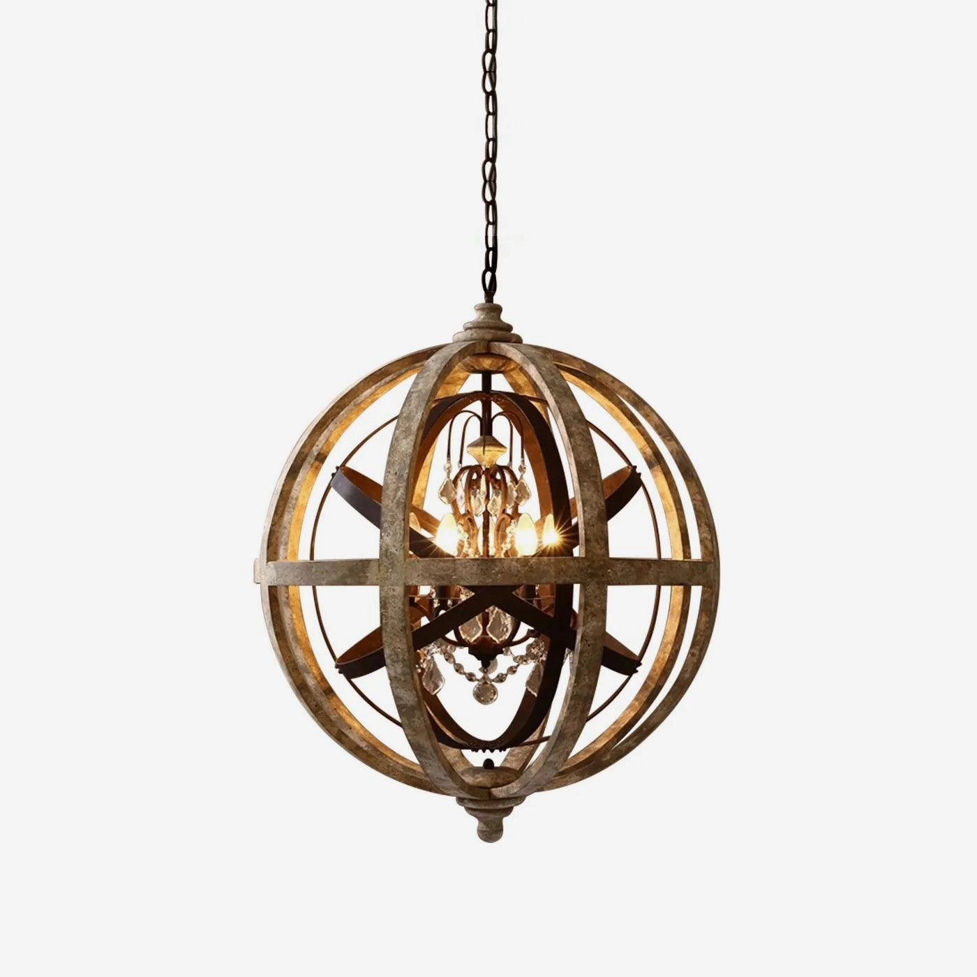 Retro Globe Weathered Chandelierrustic chandelier,bedroom chandelier 