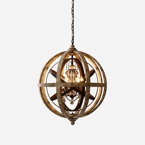 Retro Globe Weathered Chandelierrustic chandelier,bedroom chandelier 
