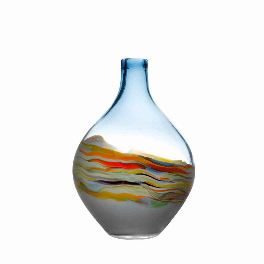 Rhian Round Hand-Blown Vase Agate
