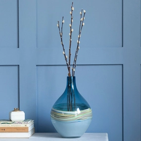 Rhian Round Hand-Blown Vase Agatemodern home decor ,home decor for bedroom 
