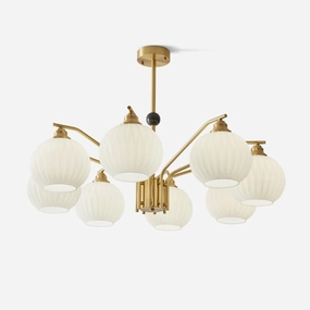 Ribbed Glass Gold Chandelierrustic chandelier,bedroom chandelier 