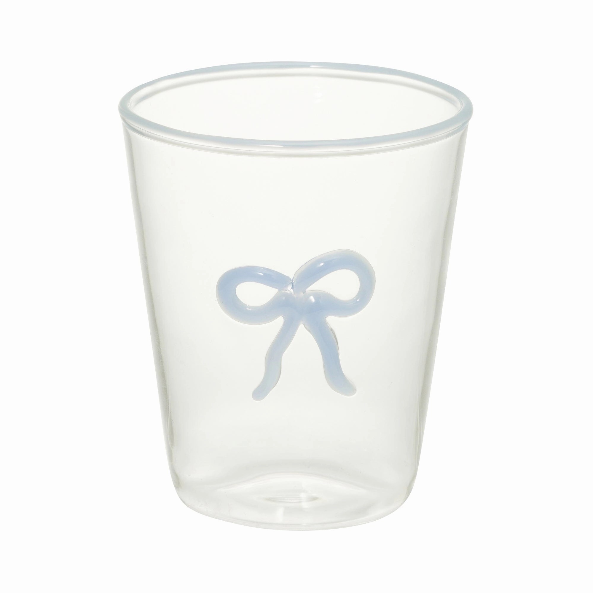 Ribbon Glass Tumbler Blueglass cups ,personalized mugs 