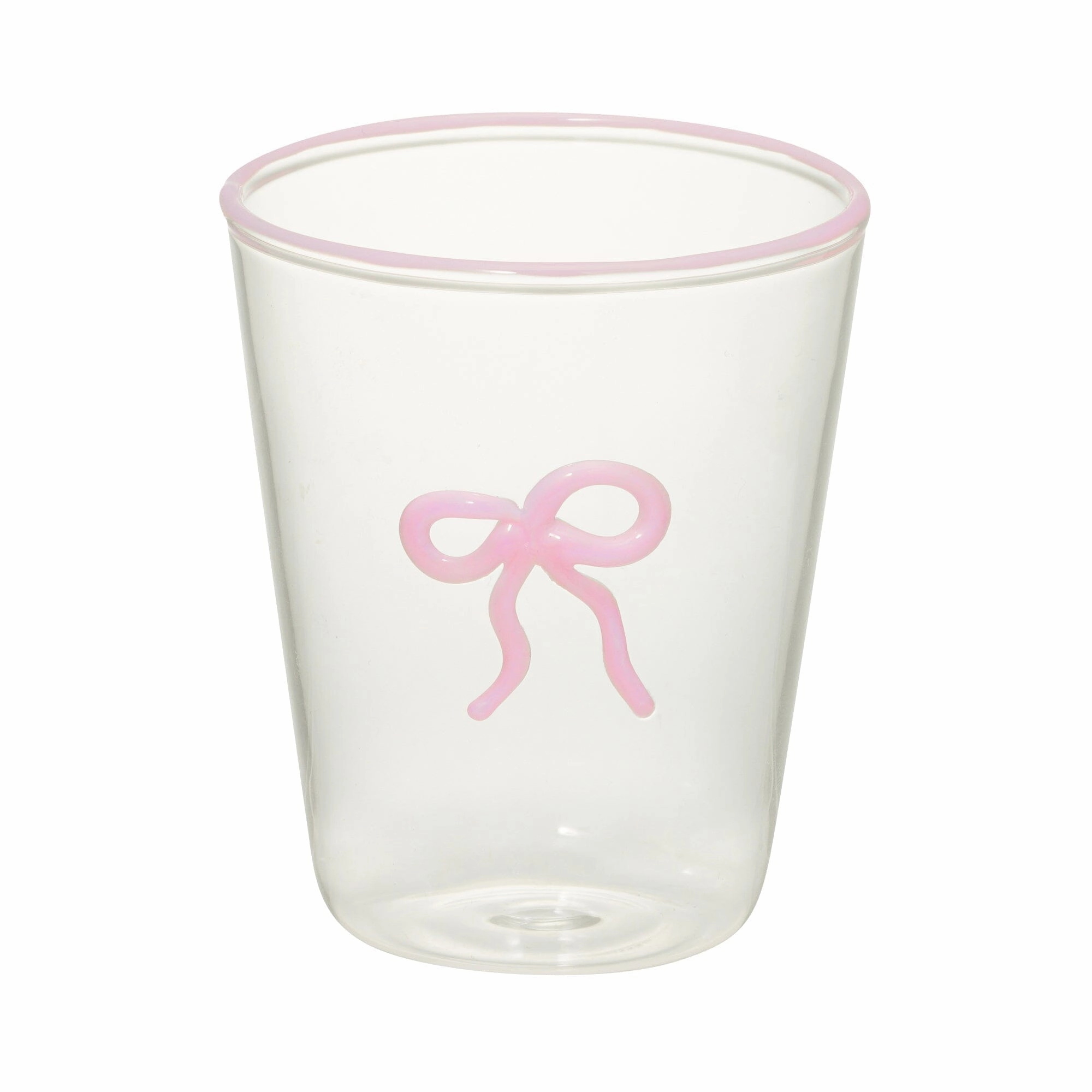 Ribbon Glass Tumbler Pinkglass cups ,personalized mugs 