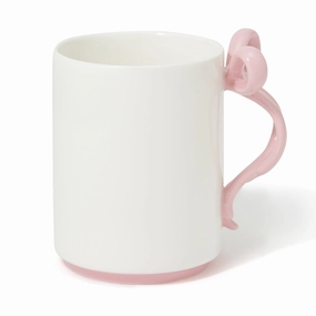 Ribbon Mug Pinkglass cups ,personalized mugs 