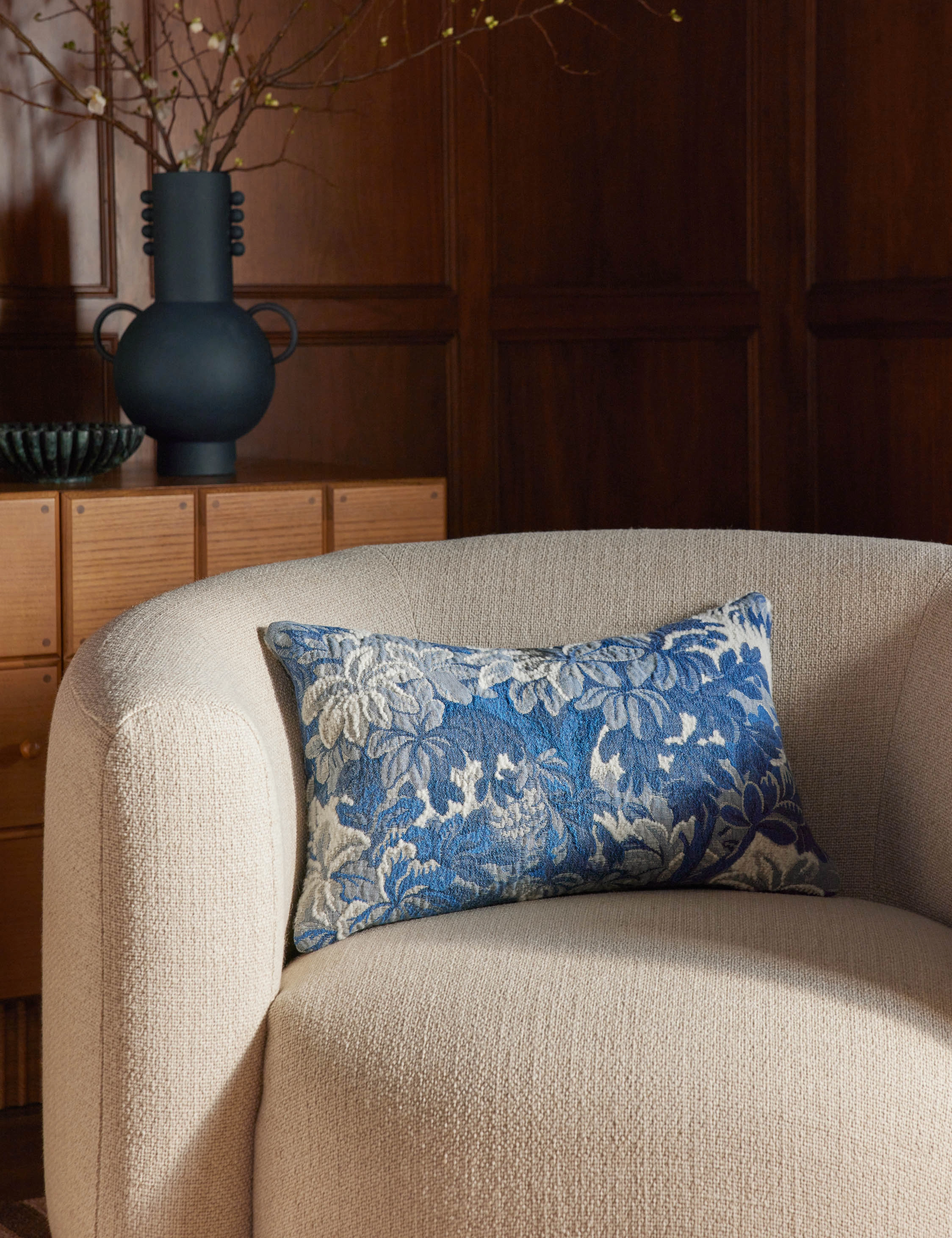 Ridge Edge Pillow by Scalamandre