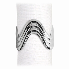 Ripple Napkin Rings  (Set of 4) - Platinumnordic style desktop ornaments