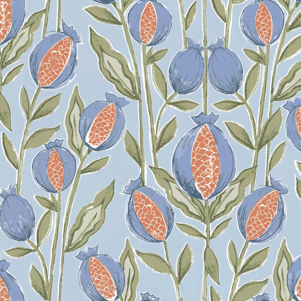 Rithani Printed Cotton Made to Measure Roman Blinds Tide