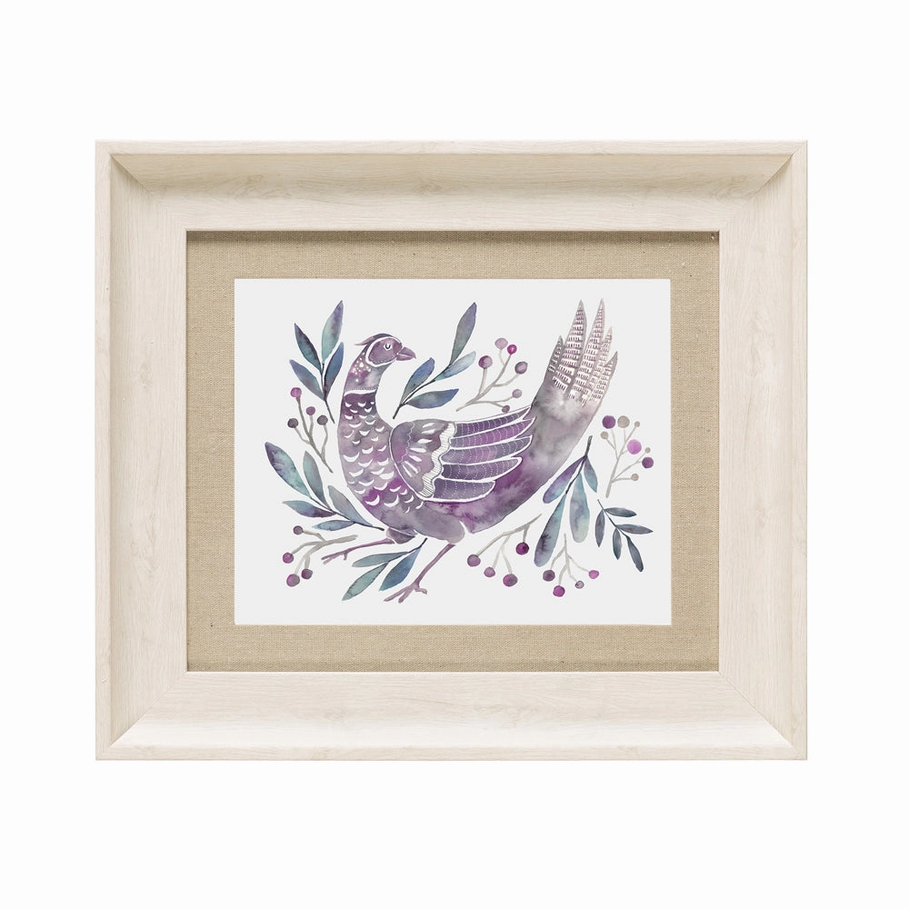 Ritsurin Violet Framed Print Birch