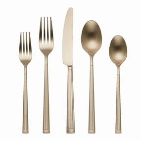 Robyn Champagne Mist Satin 20 Piece Flatware Seteco-friendly bamboo fiber tableware set 