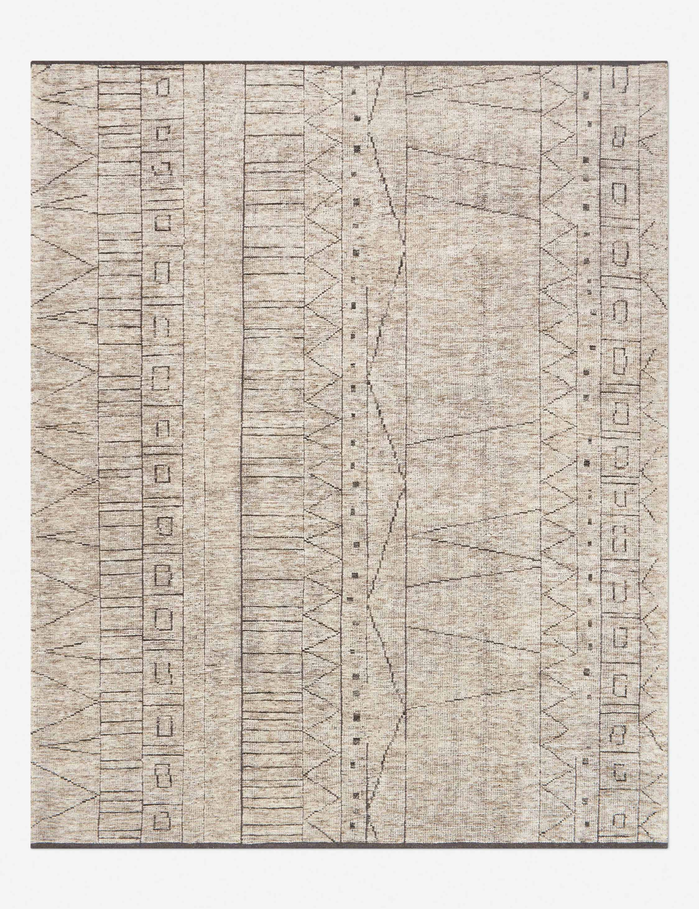 Romita Hand-Knotted Wool-Blend Rugmodern color block patchwork rug
