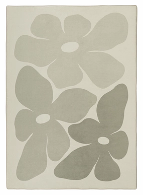 Rory Grey Green Flowers Rollie Pollie Playmatmodern color block patchwork rug
