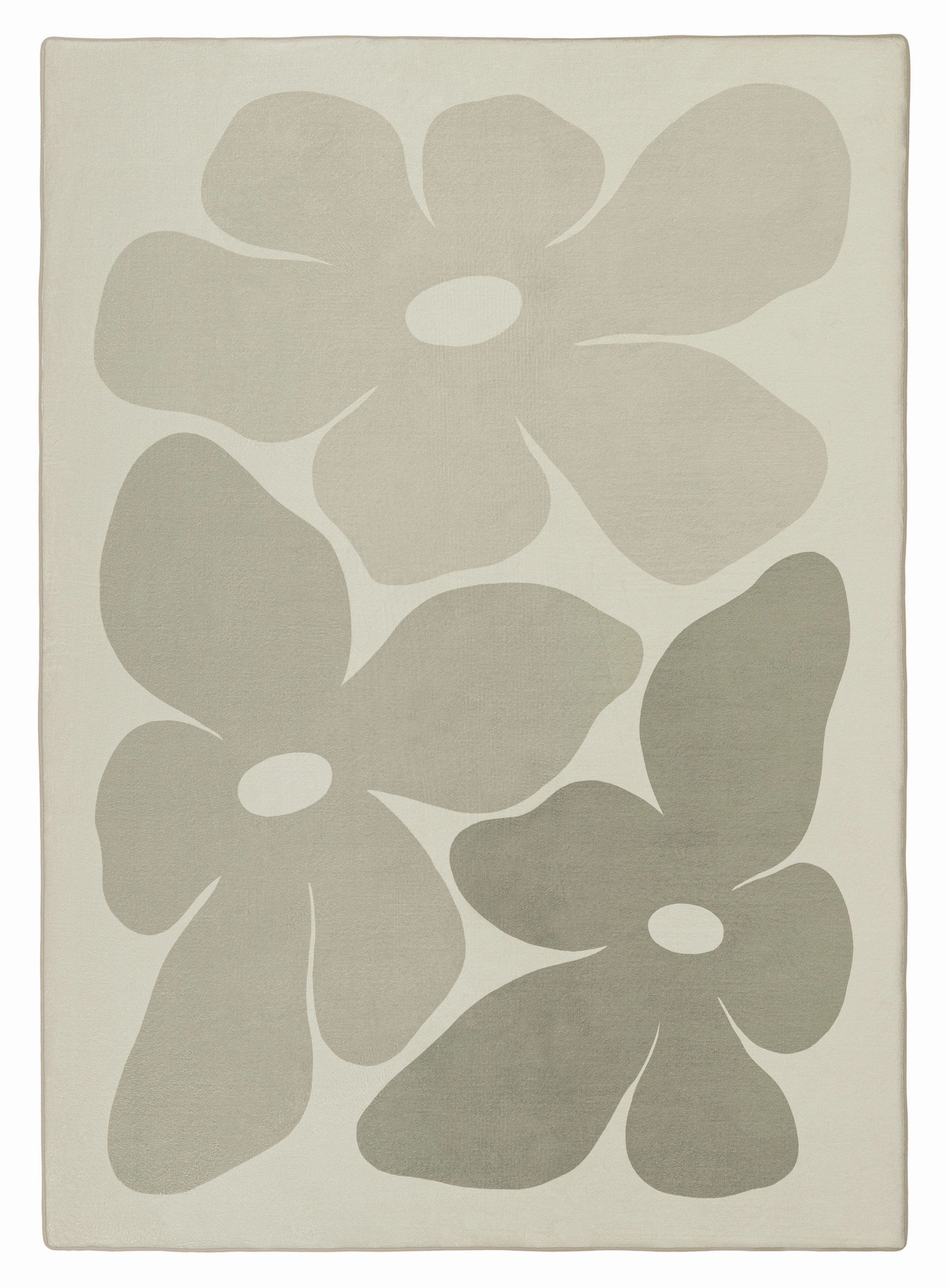 Rory Grey Green Flowers Rollie Pollie Playmatmodern color block patchwork rug