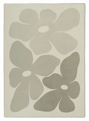 Rory Grey Green Flowers Rollie Pollie Playmatmodern color block patchwork rug
