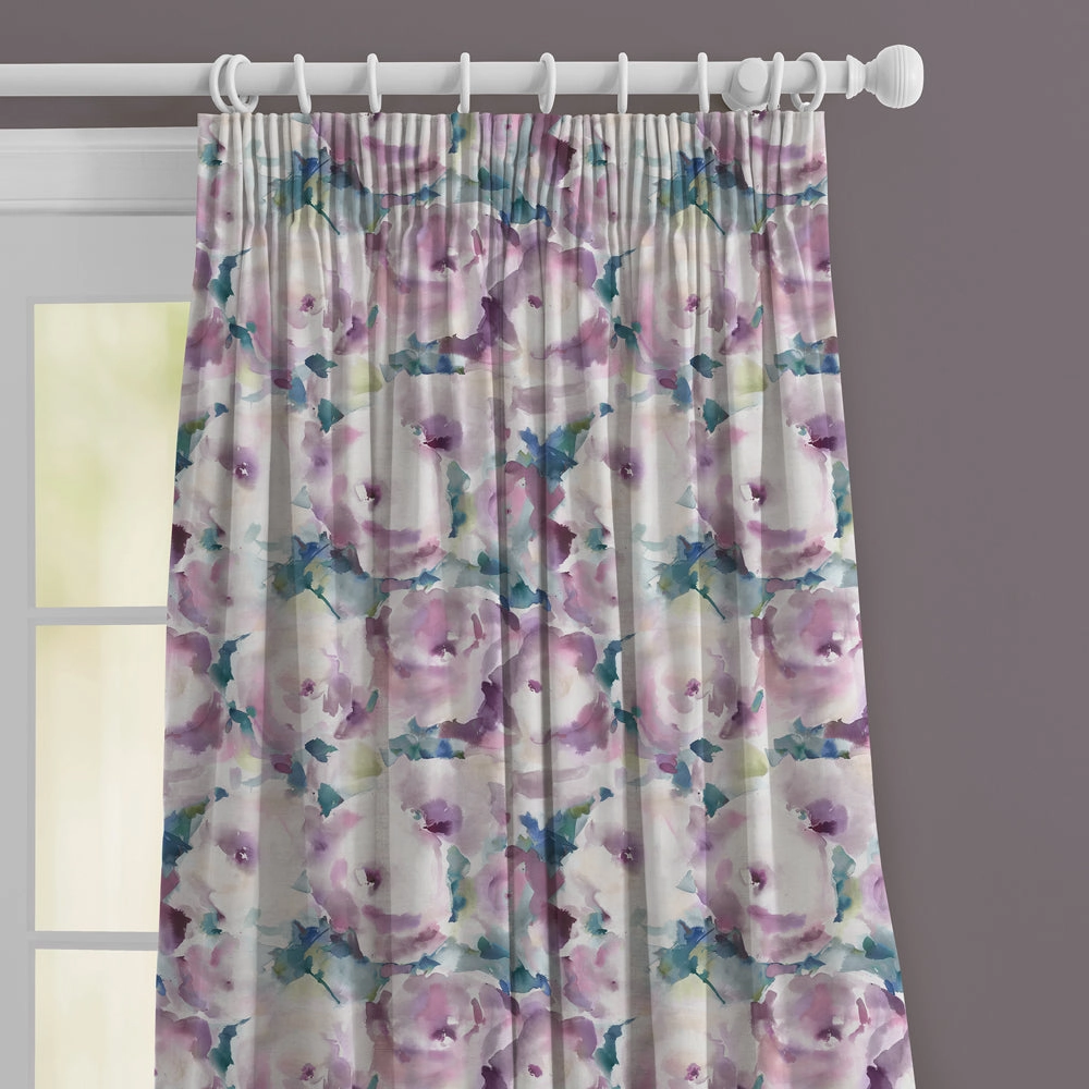 Rosa Printed Made to Measure Curtains Orchid