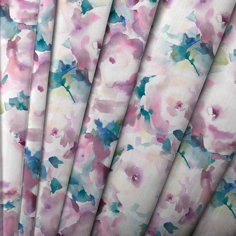 Rosa Printed Made to Measure Curtains Orchid