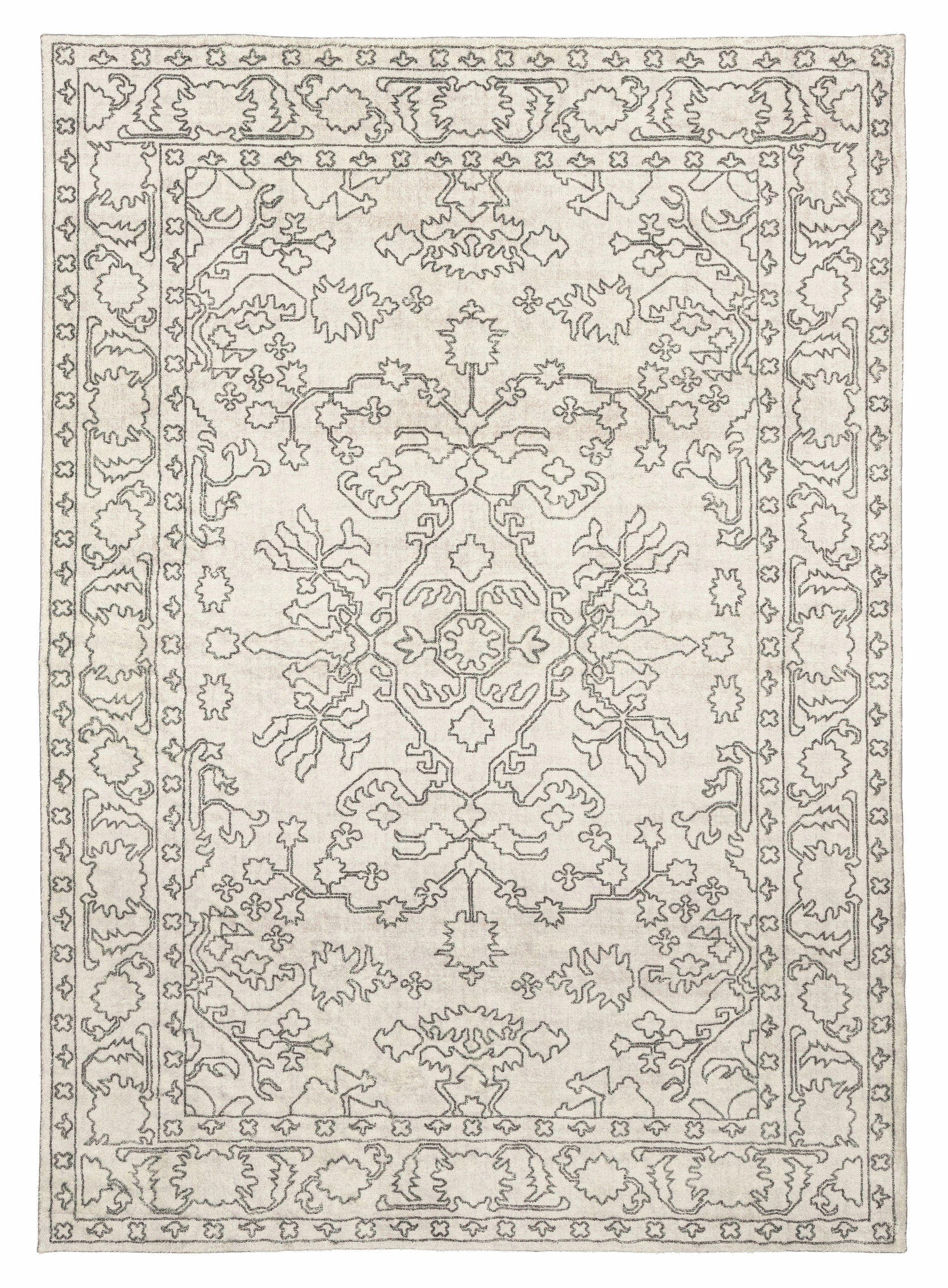Rosalie Grey Cream Traditional Distressed Washable Rugmodern color block patchwork rug