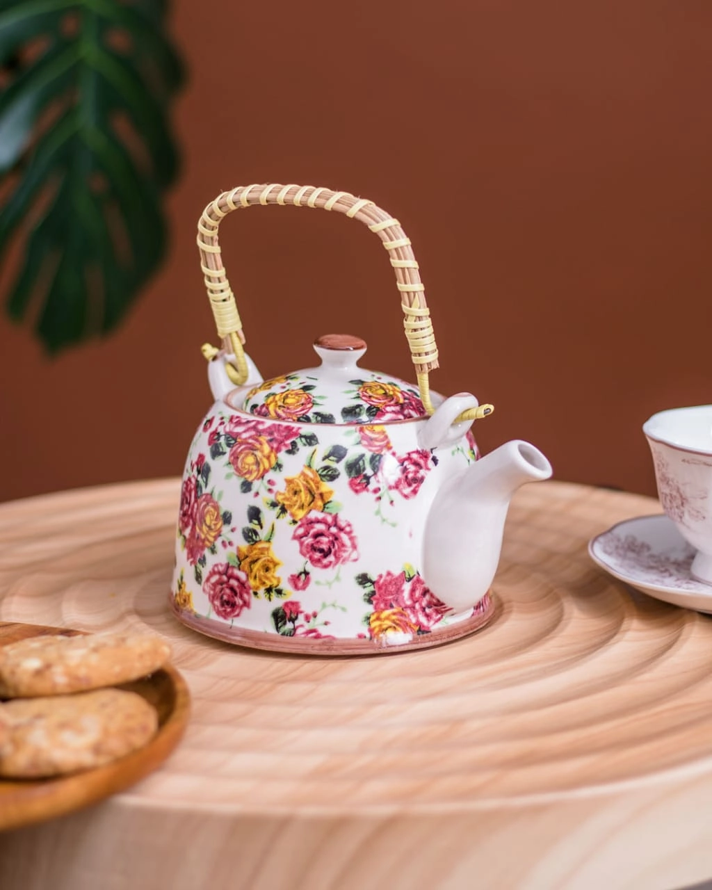 Rose Garden Ceramic Tea Kettlemodern kitchen decor ,kitchen dinner set ,dinnerware 