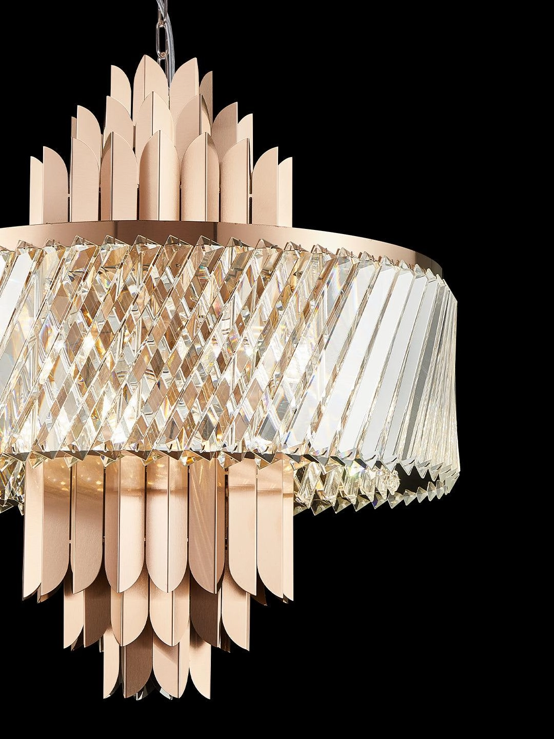 Rose Quartz Crown Chandelier