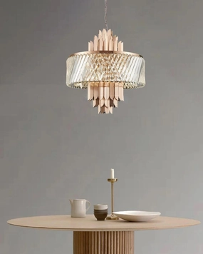Rose Quartz Crown Chandeliermodern wall lamp,smart wall lamp