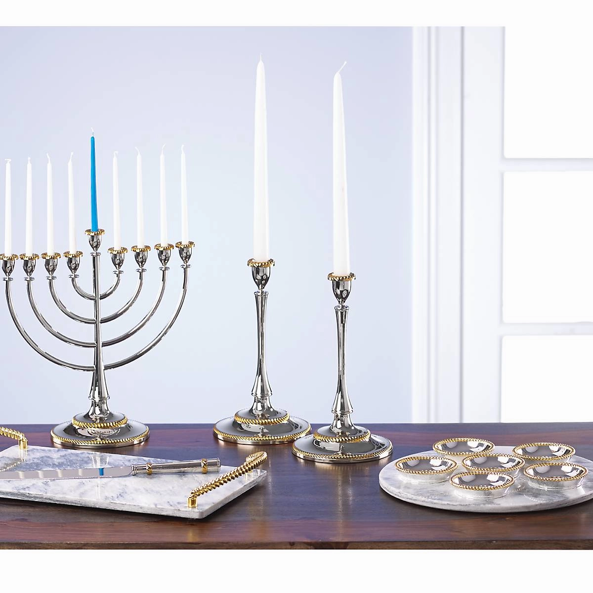 Roseland Seder Plates With Marble Slate