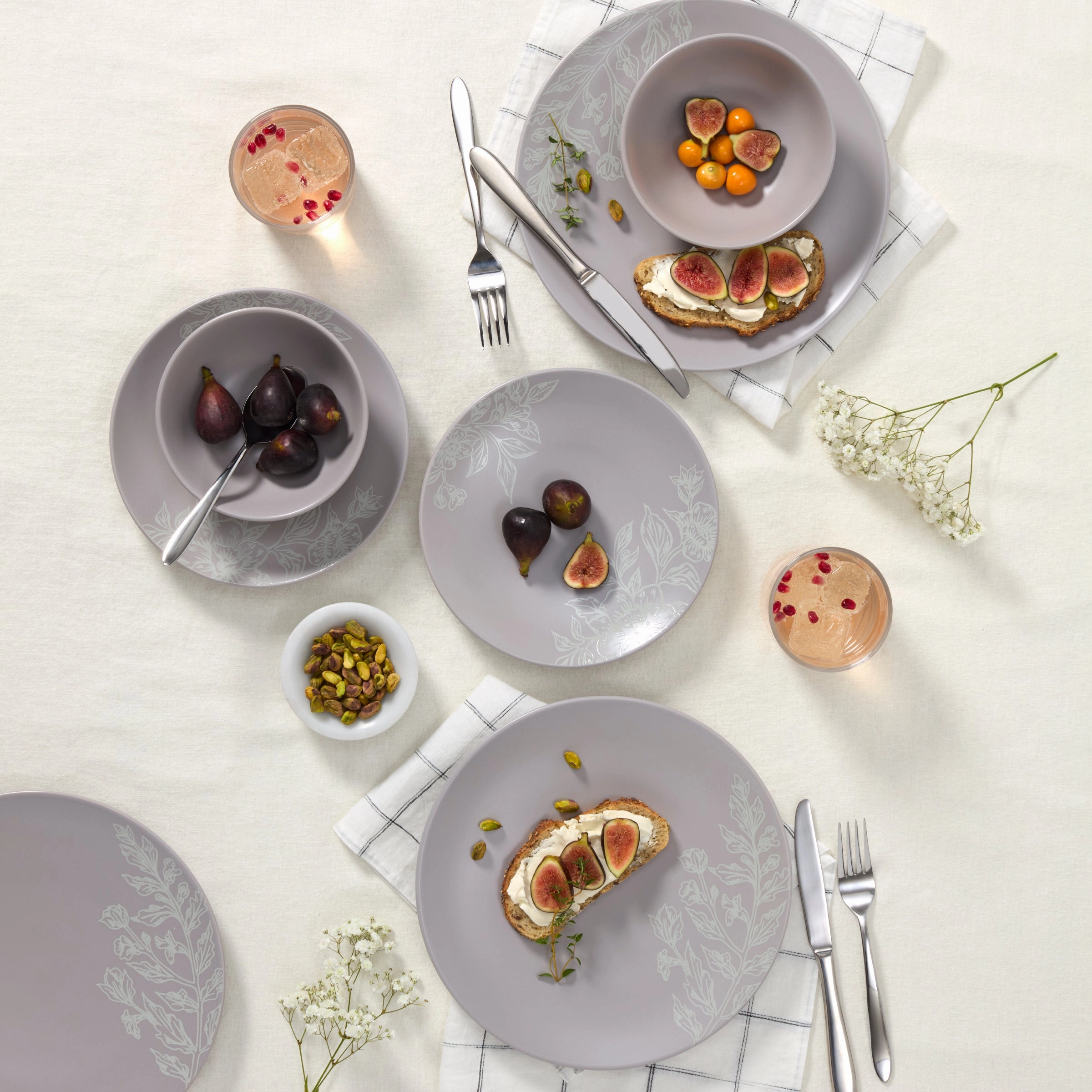 Roseto Pumice 12-Piece Dinnerware Set