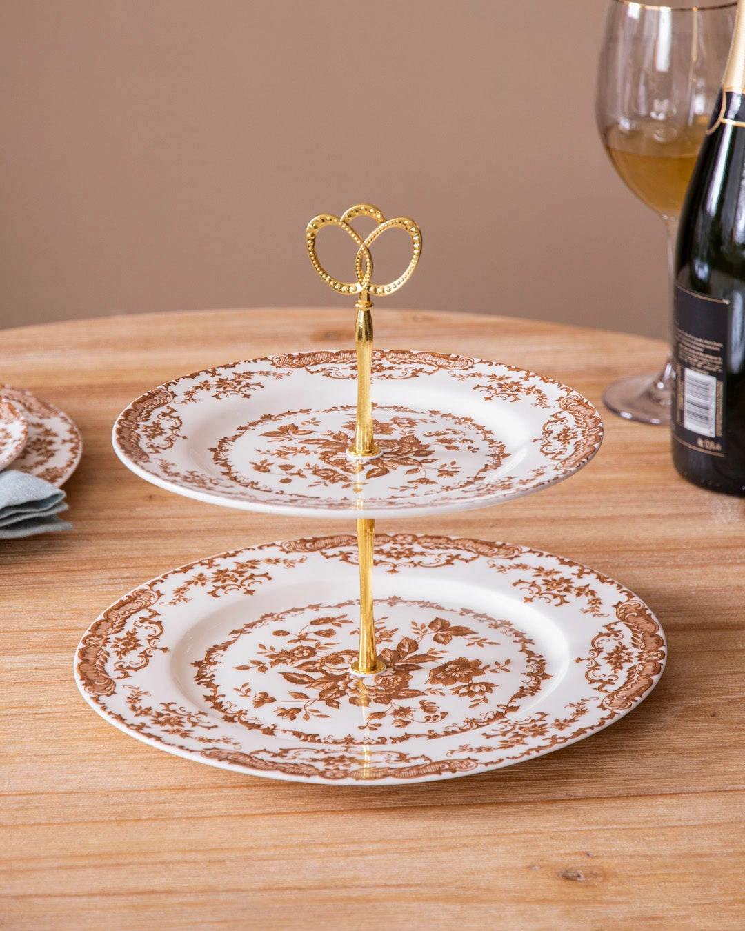 Rosewood Delight 2-Tier Cake standmodern kitchen decor ,kitchen dinner set ,dinnerware 