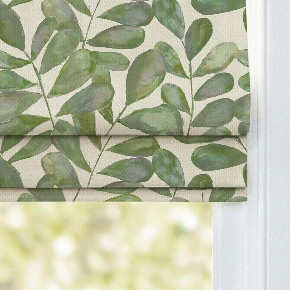 Rowan Printed Cotton Made to Measure Roman Blinds Apple