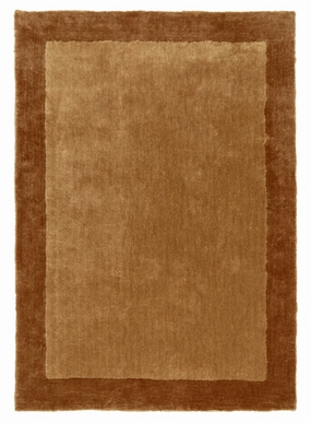 Rozanda Brown Bordered Shag Rugmodern color block patchwork rug