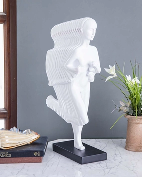 Running Girl Statue - Whitehome decor ,wall decor 