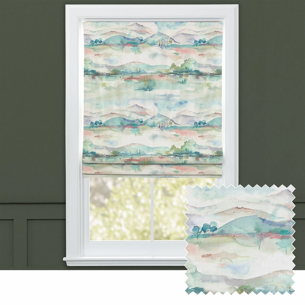 Russet Shores Printed Cotton Made to Measure Roman Blinds Creambedding sets ,throw blankets 