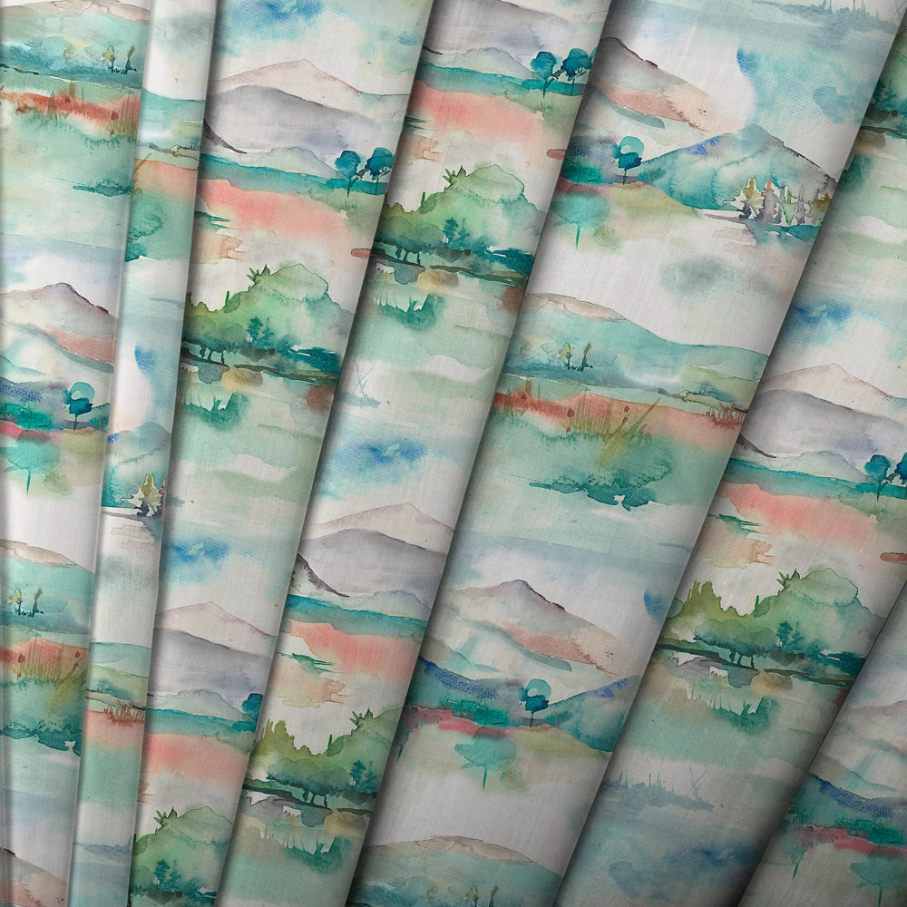 Russet Shores Printed Cotton Made to Measure Roman Blinds Cream