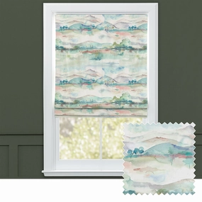 Russet Shores Printed Cotton Made to Measure Roman Blinds Creambedding sets ,throw blankets 