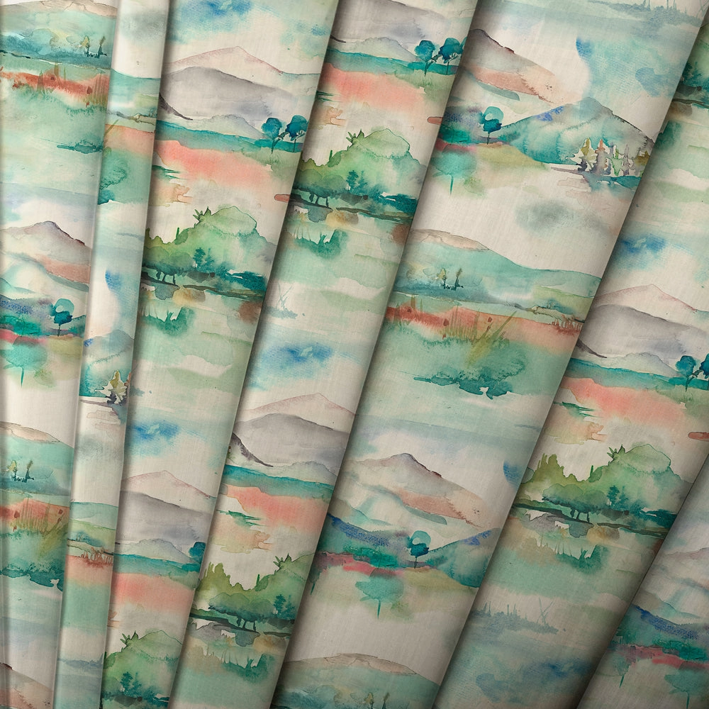 Russet Shores Printed Cotton Made to Measure Roman Blinds Natural (TEST)