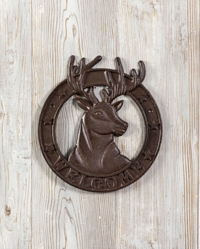 Rustic Cast Iron The Elk Welcome Signnordic style wall decor