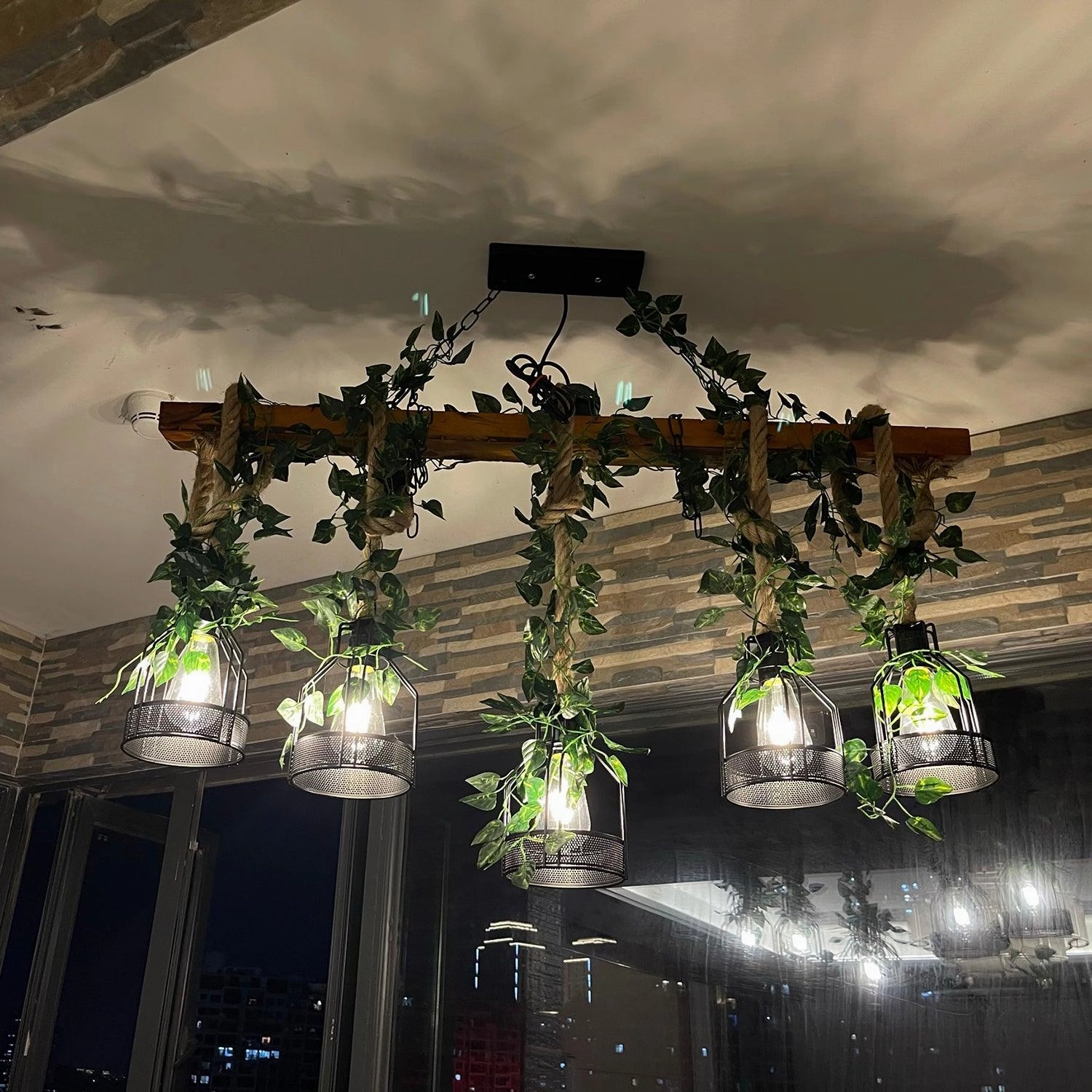 Rustic Wooden Chandelier