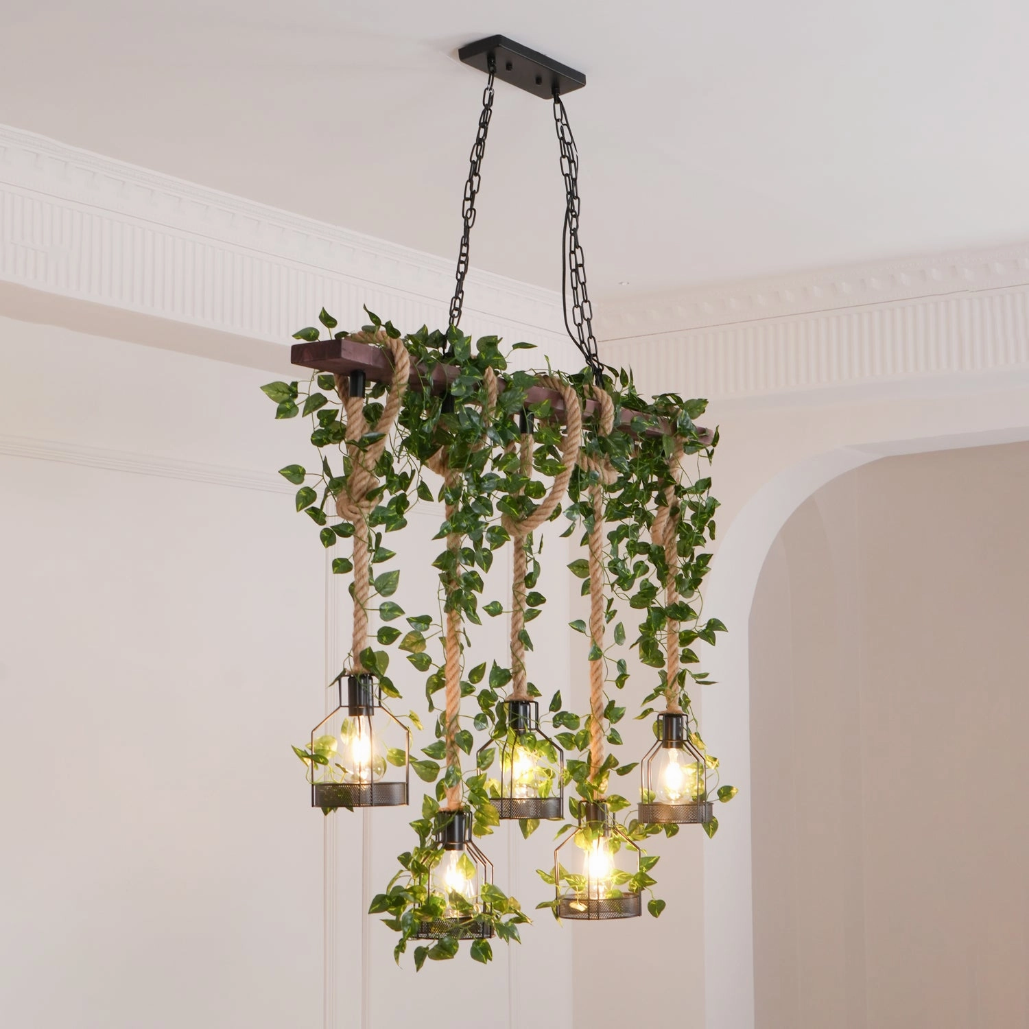 Rustic Wooden Chandelier
